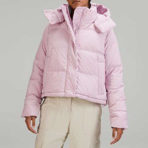 Lululemon Wunder Puff Cropped Jacket Pink Peony